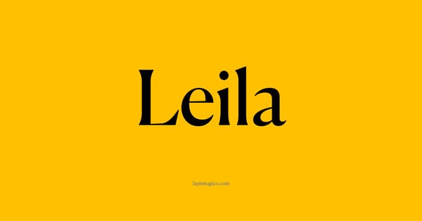 Nome Leila, ficha divertida com pontilhado para crianças