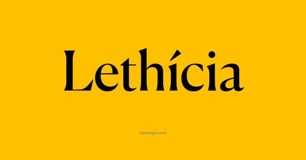 Nome Lethícia, ficha divertida com pontilhado para crianças