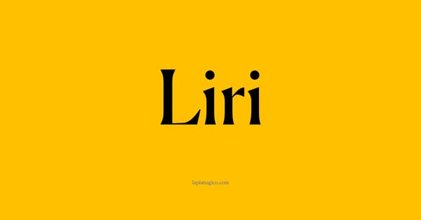 Nome Liri, ficha divertida com pontilhado para crianças