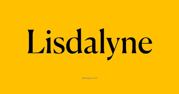 Nome Lisdalyne, ficha divertida com pontilhado para crianças