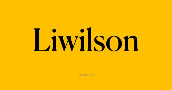 Nome Liwilson, ficha divertida com pontilhado para crianças