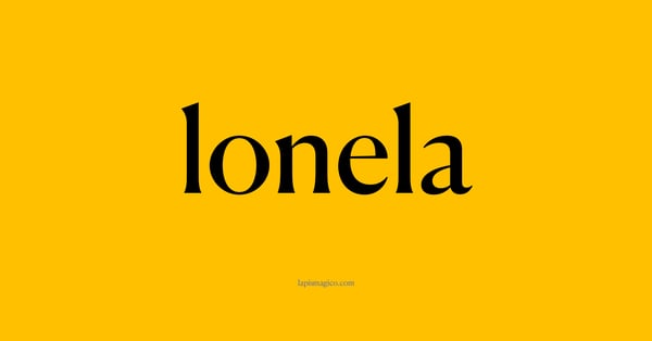 Nome lonela, ficha divertida com pontilhado para crianças