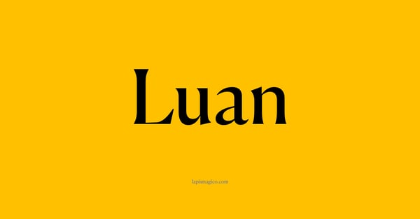 Nome Luan, ficha divertida com pontilhado para crianças