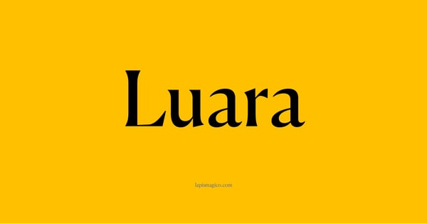 Nome Luara, ficha divertida com pontilhado para crianças