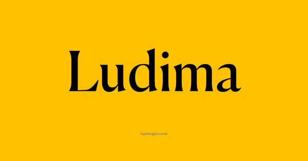 Nome Ludima, ficha divertida com pontilhado para crianças