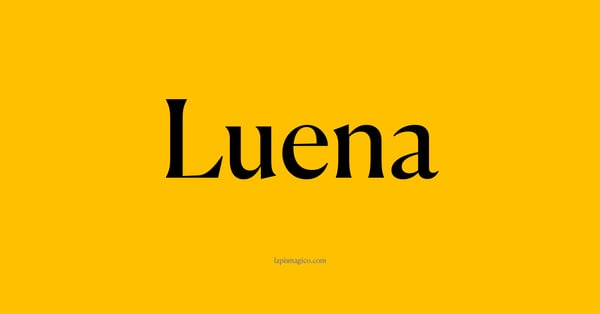 Nome Luena, ficha divertida com pontilhado para crianças