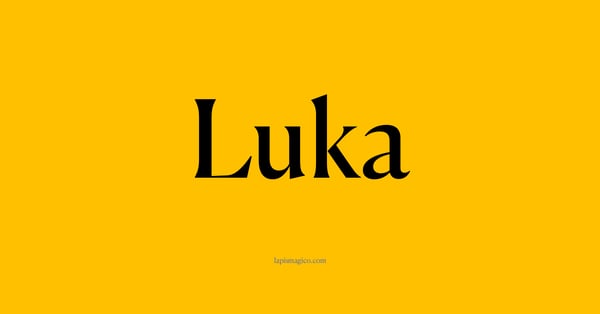 Nome Luka, ficha divertida com pontilhado para crianças