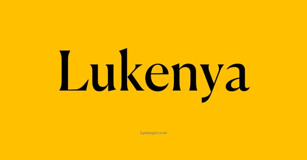 Nome Lukenya, ficha divertida com pontilhado para crianças