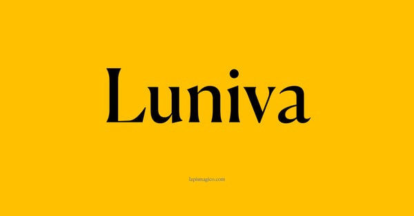 Nome Luniva, ficha divertida com pontilhado para crianças