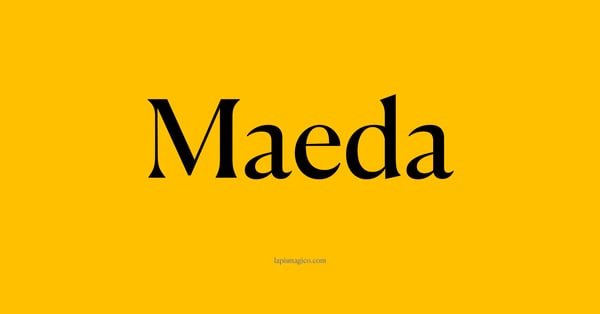 Nome Maeda, ficha divertida com pontilhado para crianças