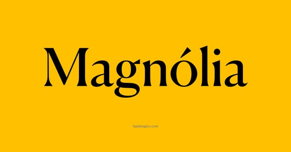 Nome Magnólia, ficha divertida com pontilhado para crianças