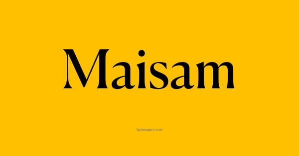 Nome Maisam, ficha divertida com pontilhado para crianças