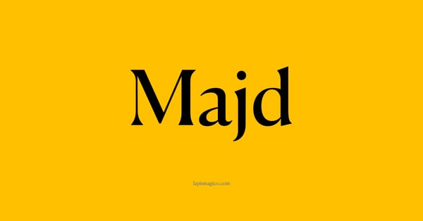 Nome Majd, ficha divertida com pontilhado para crianças