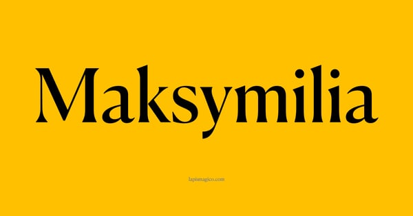 Nome Maksymilia, ficha divertida com pontilhado para crianças