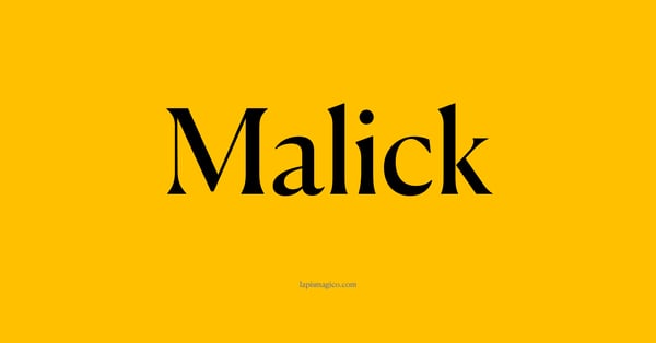 Nome Malick, ficha divertida com pontilhado para crianças