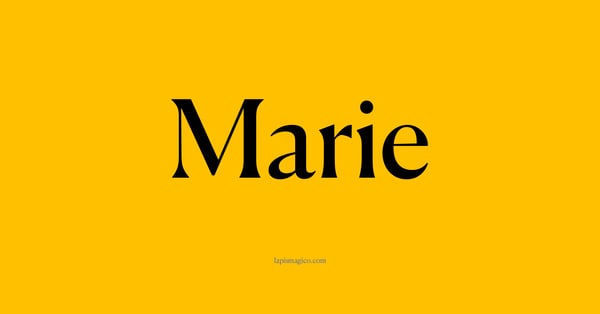 Nome Marie, ficha divertida com pontilhado para crianças