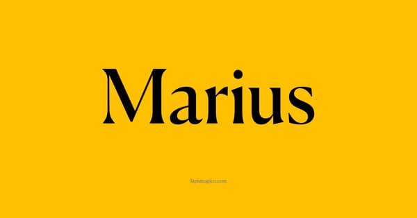 Nome Marius, ficha divertida com pontilhado para crianças