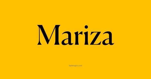 Nome Mariza, ficha divertida com pontilhado para crianças