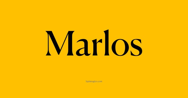 Nome Marlos, ficha divertida com pontilhado para crianças