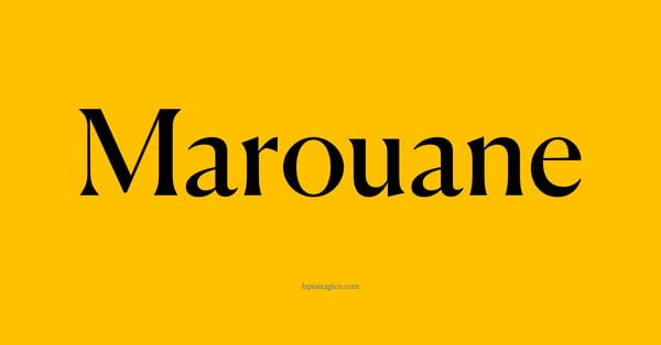 Nome Marouane, ficha divertida com pontilhado para crianças