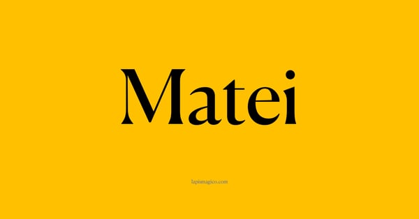 Nome Matei, ficha divertida com pontilhado para crianças