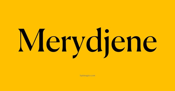 Nome Merydjene, ficha divertida com pontilhado para crianças