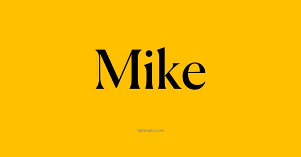 Nome Mike, ficha divertida com pontilhado para crianças