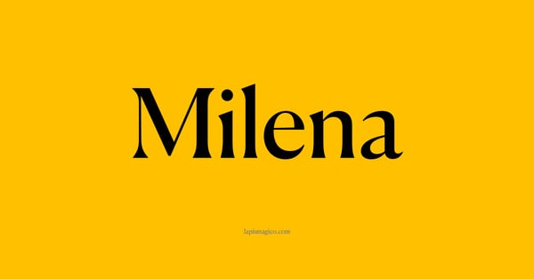 Nome Milena, ficha divertida com pontilhado para crianças