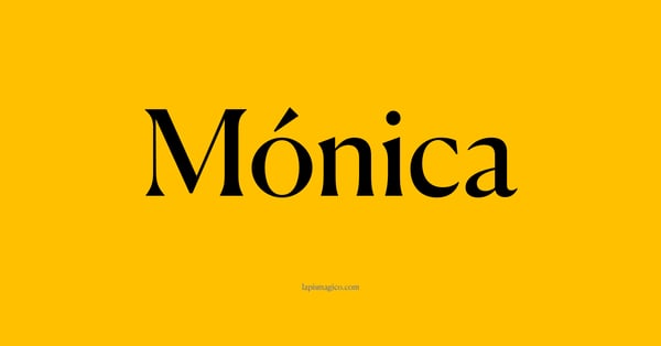 Nome Mónica, ficha divertida com pontilhado para crianças