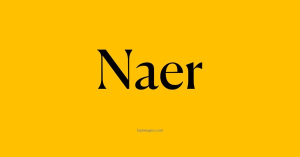 Nome Naer, ficha divertida com pontilhado para crianças