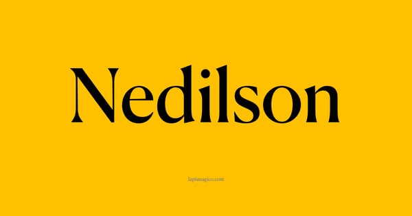 Nome Nedilson, ficha divertida com pontilhado para crianças