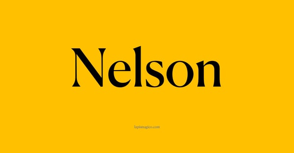 Nome Nelson, ficha divertida com pontilhado para crianças