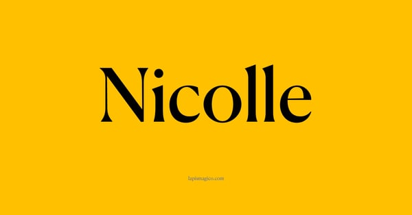 Nome Nicolle, ficha divertida com pontilhado para crianças