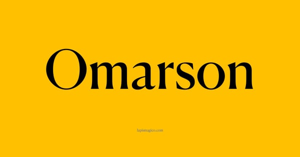 Nome Omarson, ficha divertida com pontilhado para crianças