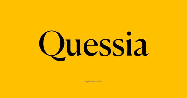 Nome Quessia, ficha divertida com pontilhado para crianças