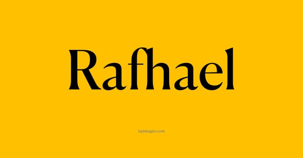 Nome Rafhael, ficha divertida com pontilhado para crianças