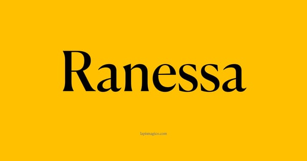 Nome Ranessa, ficha divertida com pontilhado para crianças