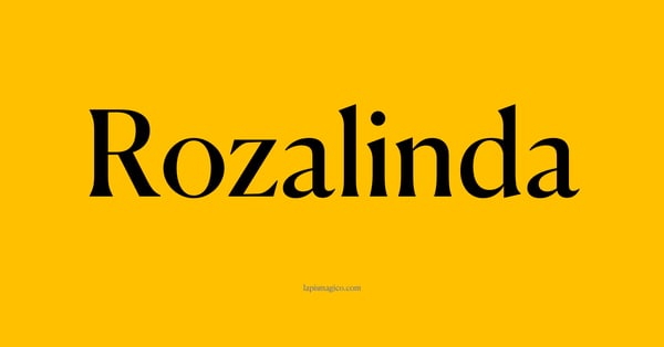 Nome Rozalinda, ficha divertida com pontilhado para crianças