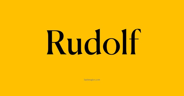 Nome Rudolf, ficha divertida com pontilhado para crianças