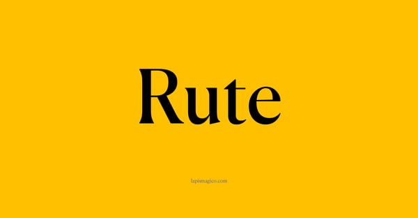 Nome Rute, ficha divertida com pontilhado para crianças