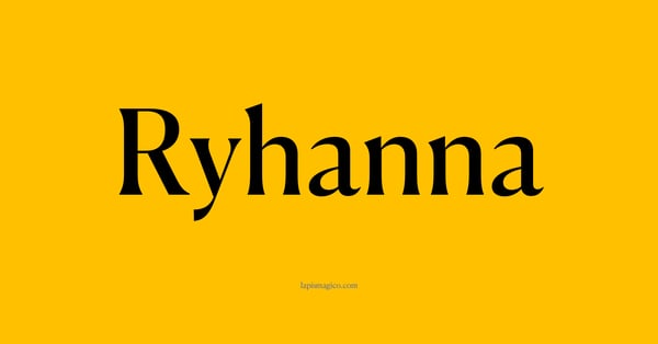 Nome Ryhanna, ficha divertida com pontilhado para crianças