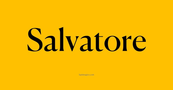 Nome Salvatore, ficha divertida com pontilhado para crianças