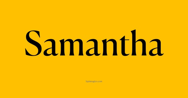 Nome Samantha, ficha divertida com pontilhado para crianças