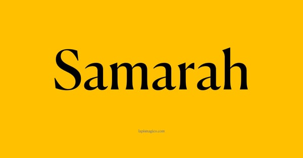 Nome Samarah, ficha divertida com pontilhado para crianças