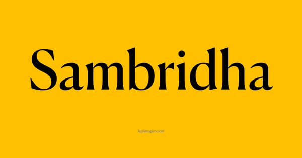 Nome Sambridha, ficha divertida com pontilhado para crianças