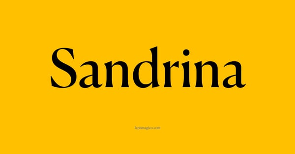 Nome Sandrina, ficha divertida com pontilhado para crianças