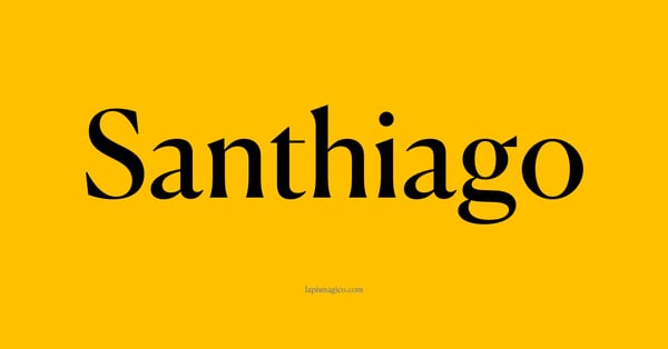 Nome Santhiago, ficha divertida com pontilhado para crianças