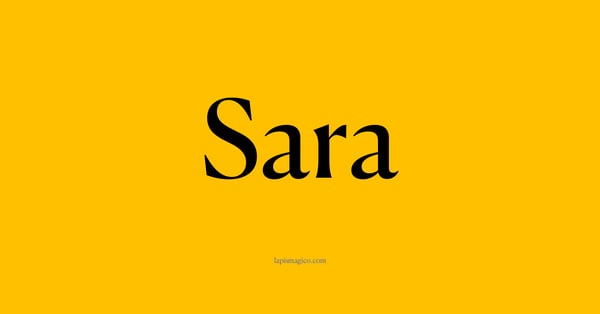 Nome Sara, ficha divertida com pontilhado para crianças