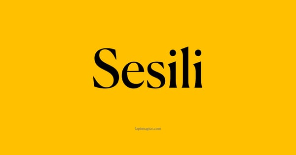 Nome Sesili, ficha divertida com pontilhado para crianças
