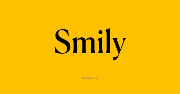 Nome Smily, ficha divertida com pontilhado para crianças